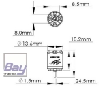 Xtreme Tuning Brushless Motor 8000kv fr Blade 130X SMT1610-8000