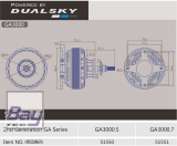 DUALSKY Xmotor GA3000.5 380 KV 28-polig bis 2900W (30-35ccm)
