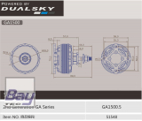 DUALSKY Xmotor GA1500.5 500 KV 28-polig bis 1500W (15-20ccm)