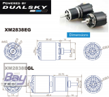 DUALSKY XMotor XM2838EG-11 GLIDER 1100 K/V Brushless Motor