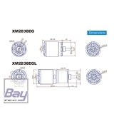 DUALSKY XM2838EG-11L GLIDER 1100KV 312W Brushless Motor - Lang-Version