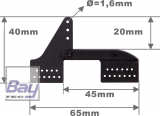 Robbe Modellsport Landeklappen-Scharnier L65mm schwarz Kunststoff 10Stk.