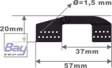 Robbe Modellsport Landeklappen-Scharnier L57mm schwarz Kunststoff 10Stk.