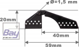 Robbe Modellsport Landeklappen-Scharnier L59mm schwarz Kunststoff 10Stk.
