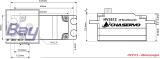 CHASERVO HV3512 25T low profile HV Brushless Servo, stehende Montage