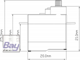 Robbe Modellsport FS 135 X HV Digital Servo mit Softstart, 8mm, 6,9g, 2,17kg/cm