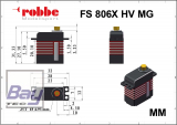 Robbe X-Serie FS 806X HV MG 7,7kg/cm 0,58 sek Digital Servo