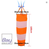 Windsack gro 36 x 100cm orange / weis