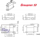 Graupner Servo digital DES 448 BB MG Flchenservo - 9,5mm - 4,5kg