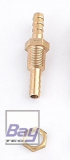 Durchgangsnippel Messing 4mm passend zu Tygon Schlauch 3,2mm 2 Stk.