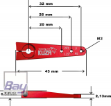 Kuza Servohebel 1-Arm Futaba 25T 32/26/20mm 1.25 M2 Heavy Duty V2 Aluminium