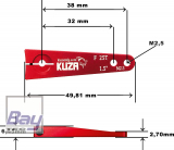 Kuza Servohebel 1-Arm Futaba 25T 38/32mm 1.5 M2,5 Heavy Duty V2 Aluminium