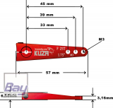 Kuza Servohebel 1-Arm Futaba 25T 45/39/33mm 1.75 M3 Heavy Duty V2 Aluminium