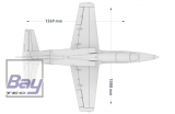KAVAN L-39 Skyfox Jet 1088mm - Weis PNP - unlackiert