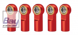 Bay-Tec Alu Kugelkpfe M3 ROT / 5 Stk.