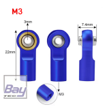 Bay-Tec Alu Kugelkpfe M3 ROT / 5 Stk.