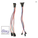 MPX 8Pin Vergoldete Stecker / Buchse 1 paar incl. 3 Servo Kabel und Stecker an jeder Seite