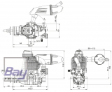 O.S. GF30 II 30cc 4-Stroke Gasoline Engine w. Silencer