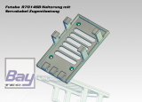 Futaba R7014SB Empfngerhalterung mit Servokabel Zugentlastung - ROT