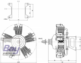 SAITO FG-73R5 BENZIN MOTOR 5-ZYLINDER