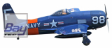 Seagull Model Grumman F8F Bearcat Navy 1800mm 33-45cc Gas ARF