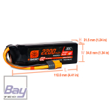 SPEKTRUM 14.8V 2200mAh 4S 30C Smart G2 LiPo Akku: IC3