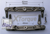 XTorque CFK Doppel Gabel Servohebel 76 / 92mm - Futaba Verzahnung