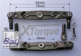 Gabriel XTorque CFK Doppel Gabel Servohebel 76 / 92mm - Futaba Verzahnung