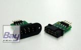Tragfl�chensteckverbinder 8polig mit Stiftleiste, Stecker & Buchse