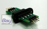 Tragfl�chensteckverbinder 8polig mit Stiftleiste, Stecker & Buchse