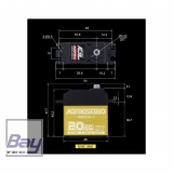AGF-RC B53DHN Servo HV - 20kg - 20mm - 0,17sec / 60
