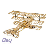 Bay-Tec Fokker DR1 1540mm Doppeldecker Lasercut CNC Holzbaukasten