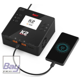 iSDT SMART CHARGER K2 DUO - 200/500W, 20A, 2x6S Lipo, mit integriertem Netzteil